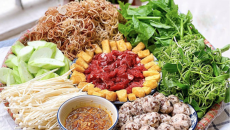 Lẩu riêu cua bắp bò – thanh, béo, ngọt, thơm mùi đồng quê