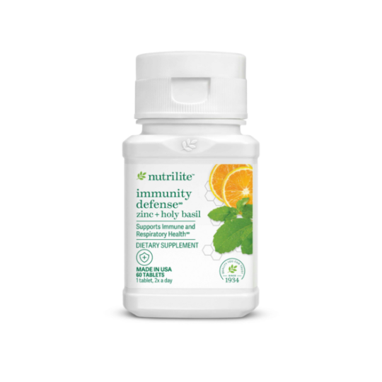 Viên Uống Nutrilite Immunity Defense ZinC + Holy Basil Amway Hỗ Trợ Tăng Sức Đề Kháng (  Lọ 60 viên )