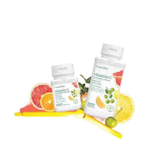 Viên Uống Vitamin C Amway - Nutritile Vitamin C Extended Release Hỗ Trợ Chống Lão Hóa, Tăng Cường Sức Đề Kháng   ( Mẫu mới ) - 180 viên/lọ