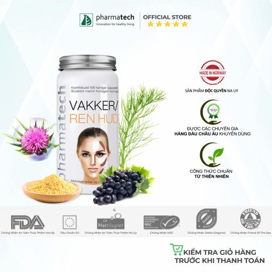 VIÊN UỐNG VAKKER/REN HUD PHARMATECH HỖ TRỢ CẢI THIỆN VÀ CHĂM SÓC SẮC ĐẸP [CÓ SỈ VÀ LẺ TOÀN QUỐC]