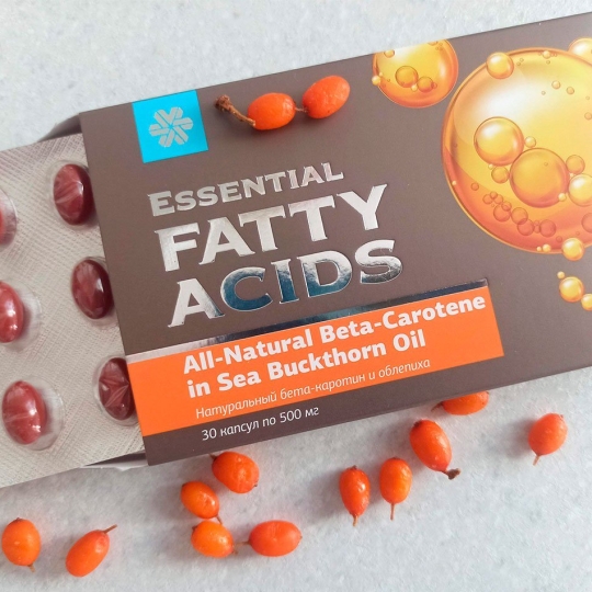 Viên Uống Essential Fatty Acids All-Natural Beta-Carotene in Sea Buckthorn Oil Siberian Giúp Hạn Chế Lão Hóa Da ( Hộp 30 viên ) 