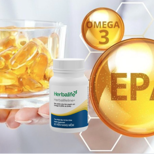 Viên Uống Herbalifeline Omega 3 Herbalife Giúp Cải Thiện Sức Khỏe Tim Mạch ( 60 viên/lọ ) 