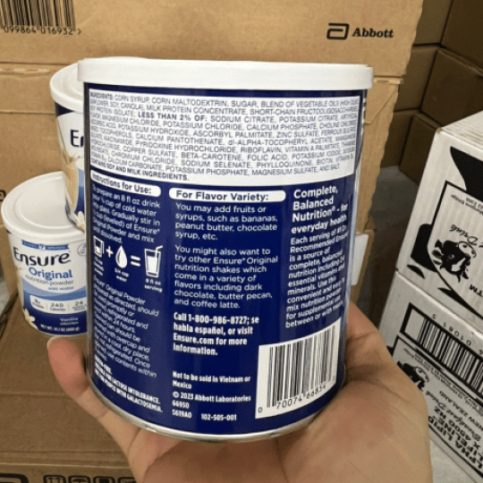 Sữa bột Ensure Original Nutrition Powder hương vani  - USA 400g