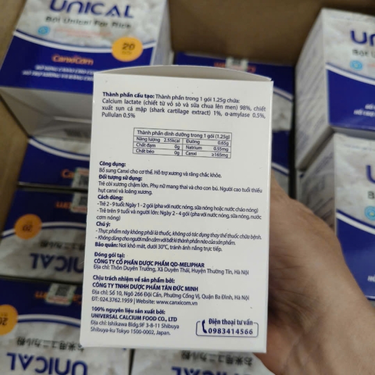 CANXI CƠM UNICAL - THỰC PHẨM BỔ SUNG CANXI , HỖ TRỢ TRẺ EM PHÁT TRIỂN CHIỀU CAO VÀ NGĂN NGỪA CÁC BỆNH VỀ XƯƠNG Ở NGƯỜI CAO TUỔI