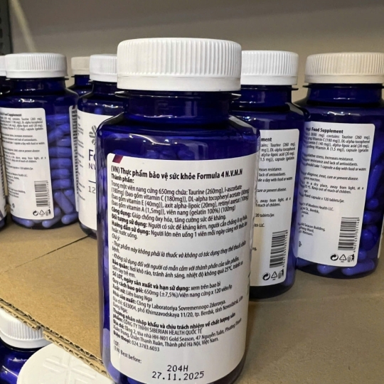 FORMULA 4 SIBERIAN - THỰC PHẨM CHỨC NĂNG CHỐNG OXY HÓA, TĂNG CƯỜNG SỨC ĐỀ KHÁNG - BẢO VỆ SỨC KHỎE CHO GIA ĐÌNH BẠN