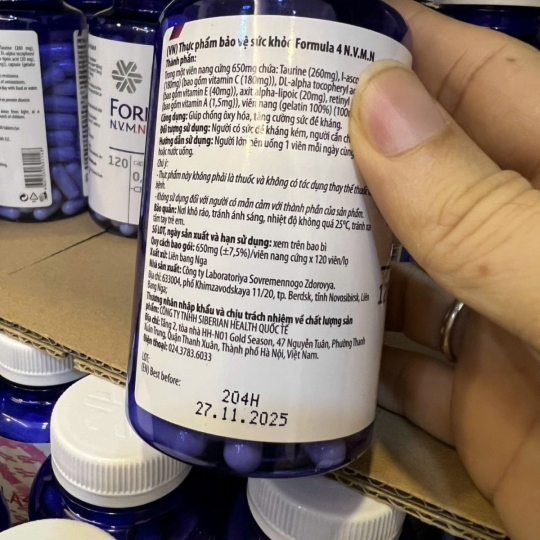 FORMULA 4 SIBERIAN - THỰC PHẨM CHỨC NĂNG CHỐNG OXY HÓA, TĂNG CƯỜNG SỨC ĐỀ KHÁNG - BẢO VỆ SỨC KHỎE CHO GIA ĐÌNH BẠN