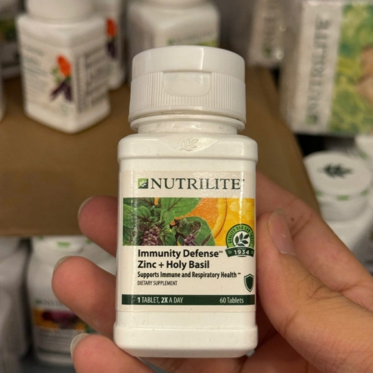AMWAY NUTRILITE IMMUNITY DEFENSE ZINC + HOLY BASIL BỔ SUNG KẼM, CẢI THIỆN SỨC KHỎE