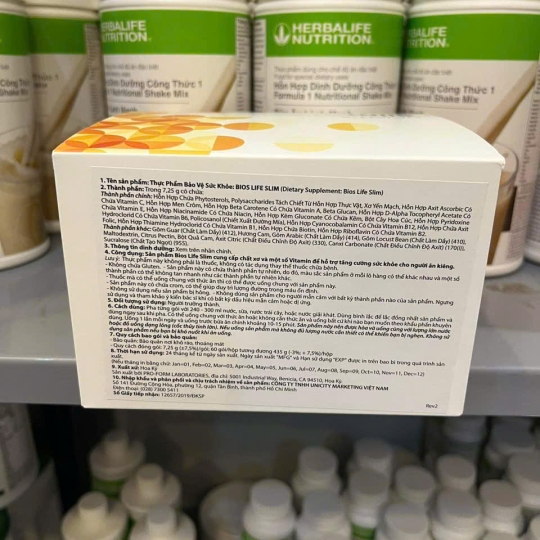  SẢN PHẨM HỖ TRỢ KIỂM SOÁT CÂN NẶNG UNICITY BIOS LIFE SLIM CHÍNH HÃNG
