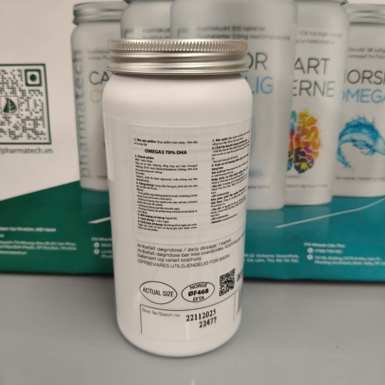 Viên uống bổ sung dầu cá từ biển sâu Omega 3 70% DHA Pharmatech |68 viên