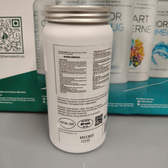 Viên uống dầu gan cá hồi Norsk Omega 3 Pharmatech | 98 viên/lọ