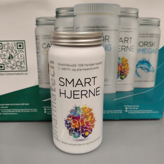 Viên Uống Hỗ Trợ Trí Não Smart Hjerne Pharmatech 108 Viên | Chính Hãng