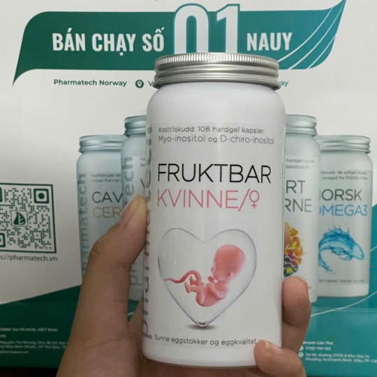 VIÊN UỐNG FRUKTBAR KVINNE BẢO VỆ SỨC KHỎE BUỒNG TRỨNG KHỎE MẠNH VÀ NÂNG CAO CHẤT LƯỢNG BUỒNG TRỨNG PHARMATECH [CÓ SỈ VÀ LẺ TOÀN QUỐC]