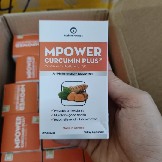 VIÊN UỐNG CURCUMIN PLUS MPOWER CHỐNG OXY HÓA VƯỢT TRỘI  -  NHẬP KHẨU CANADA CHÍNH HÃNG