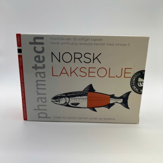 VIÊN UỐNG DẦU CÁ HỒI TINH KHIẾT NORSK LAKSEOLJE PHARMATECH |HỘP 30 VIÊN [CÓ SỈ VÀ LẺ TOÀN QUỐC]