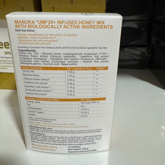 D4X Get Detox Vision - Tăng cường sức đề kháng và hỗ trợ thải độc cơ thể ( Hộp 10 gói )