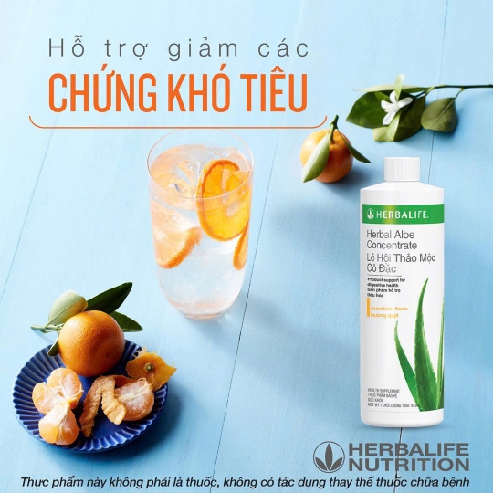 Lô Hội Thảo Mộc Cô Đặc Herbalife  Hương Quýt Hỗ Trợ Tiêu Hóa  Chai 473ml | Shop TPCN 24 Giờ